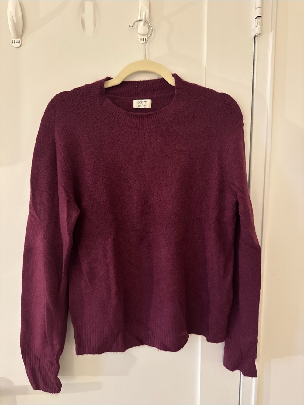 J. Crew Women's Crewneck Sweater in Deep Plum